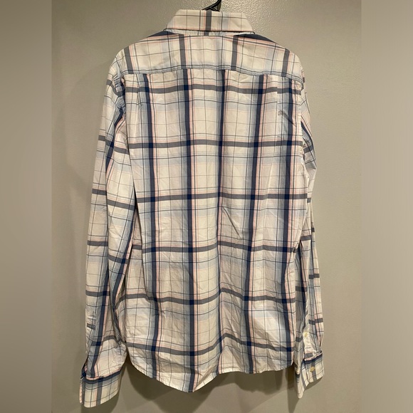 Abercrombie & Fitch Muscle Button Shirt Mens XXL Plaid Cotton Long Sleeve Pocket - Picture 3 of 8